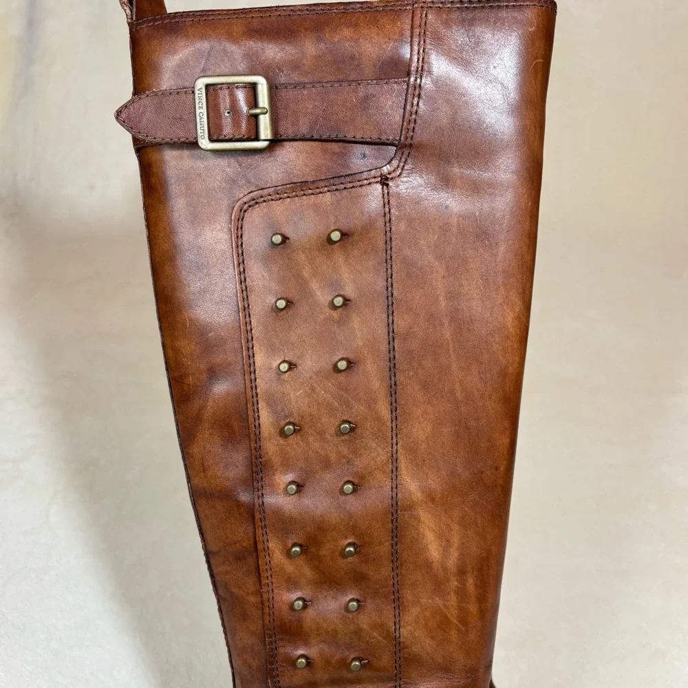 Vince Camuto Women’s Leather Studded Riding Boots